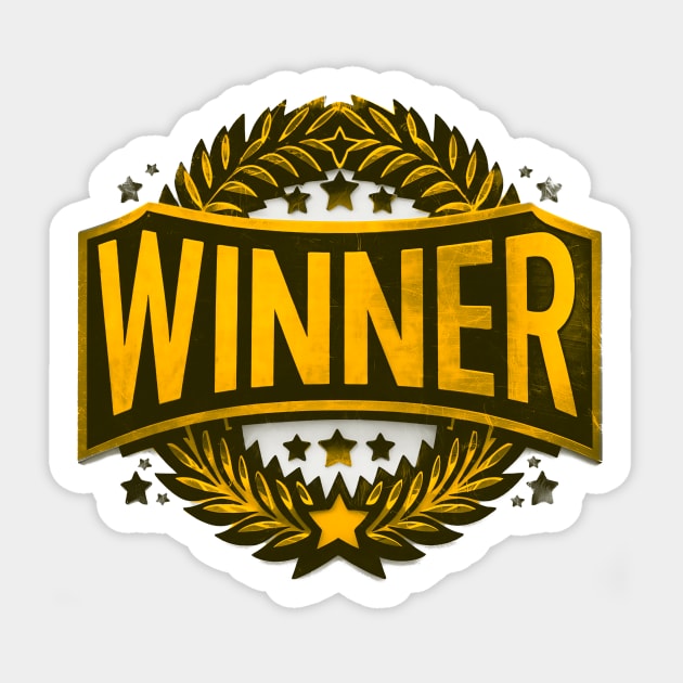 Winner (Gold) Sticker by CreativeSage